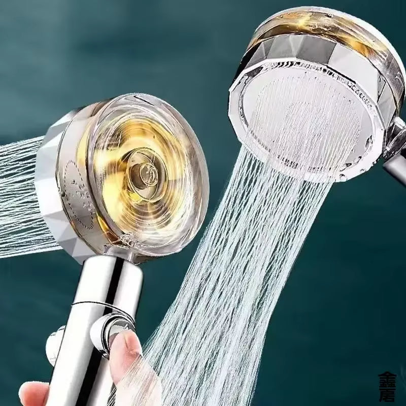 Revitalize Your Shower Experience with the 360° Rotating Twin Turbo High Pressure Water Saving Shower Head