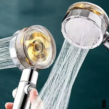 Revitalize Your Shower Experience with the 360° Rotating Twin Turbo High Pressure Water Saving Shower Head